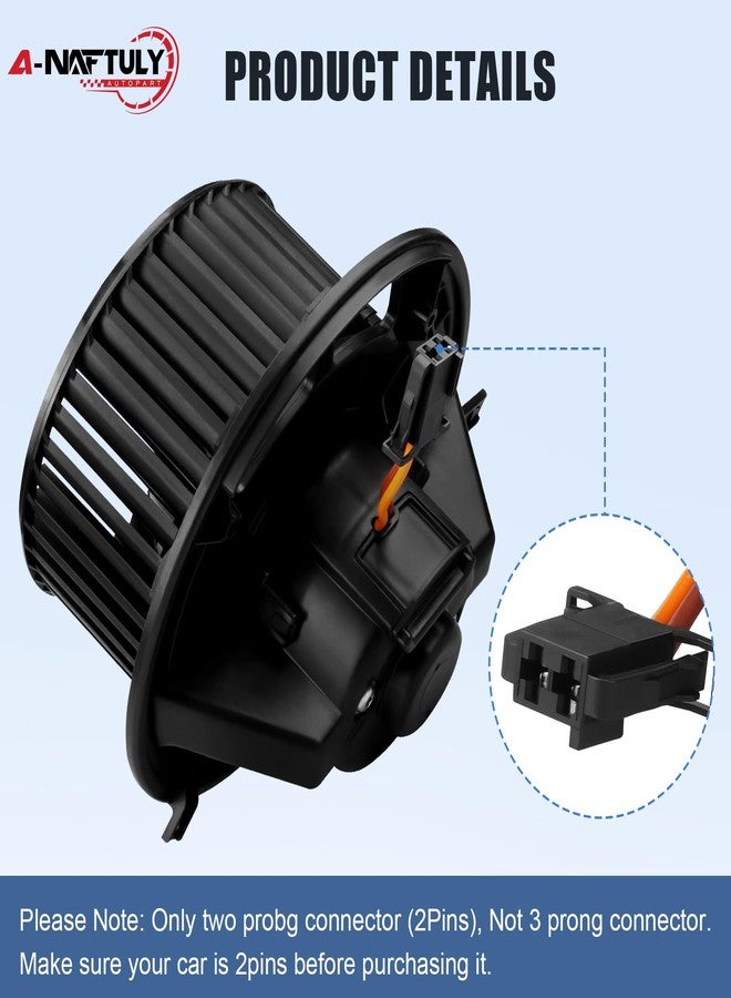 A-NAFTULY AC Blower Motor with Fan Cage Replacement Fits for 2006 BMW 325i 325xi 330i 330xi, 2007-2013 BMW 328i 335i, 2007-2008 BMW 328xi 335xi, HVAC Heater Blower Motor, Replace# 700218, 64119227670 - Image 2