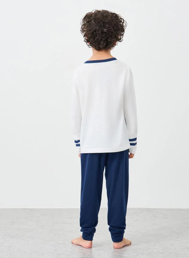 Styli Styli Car Graphic Print T-Shirt and Pyjama Set