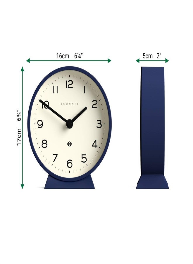 NEWGATE® M Mantel Echo Desk Clock | Modern Round Design | Navy Blue | Easy to Read Numbers | Contemporary Style for Desk, Table, Shelf or Bedside - Image 3