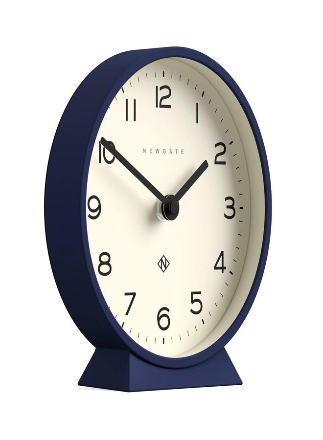 NEWGATE® M Mantel Echo Desk Clock | Modern Round Design | Navy Blue | Easy to Read Numbers | Contemporary Style for Desk, Table, Shelf or Bedside - Image 1