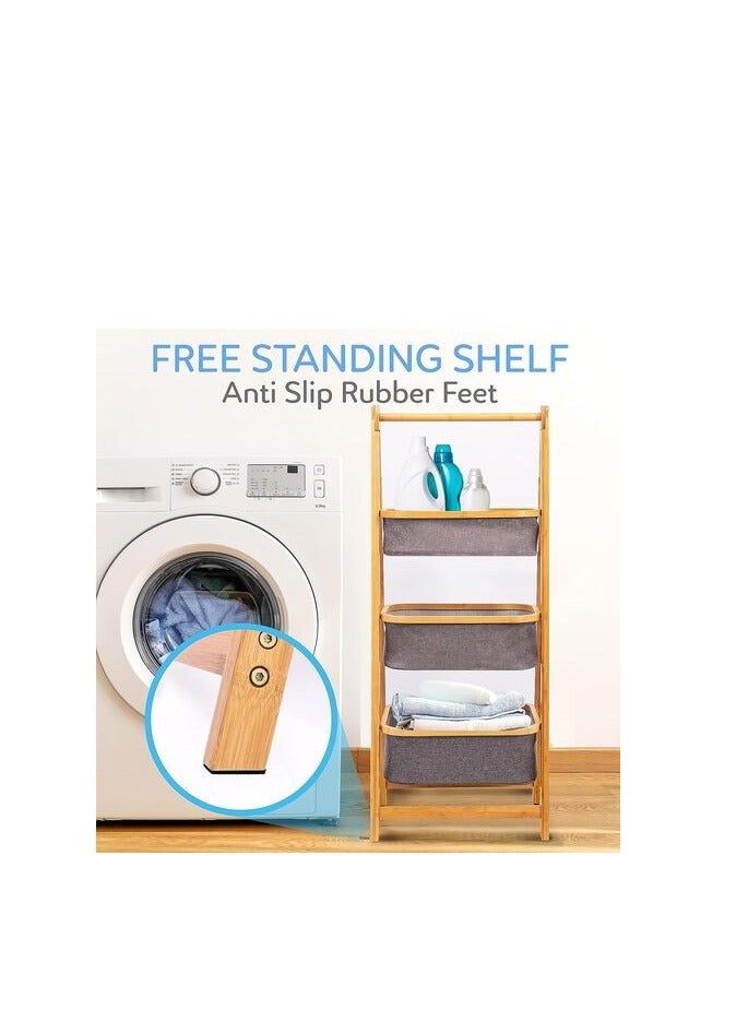 Atraux 3-Tier Portable Laundry Storage Rack With Removable Baskets - Image 3