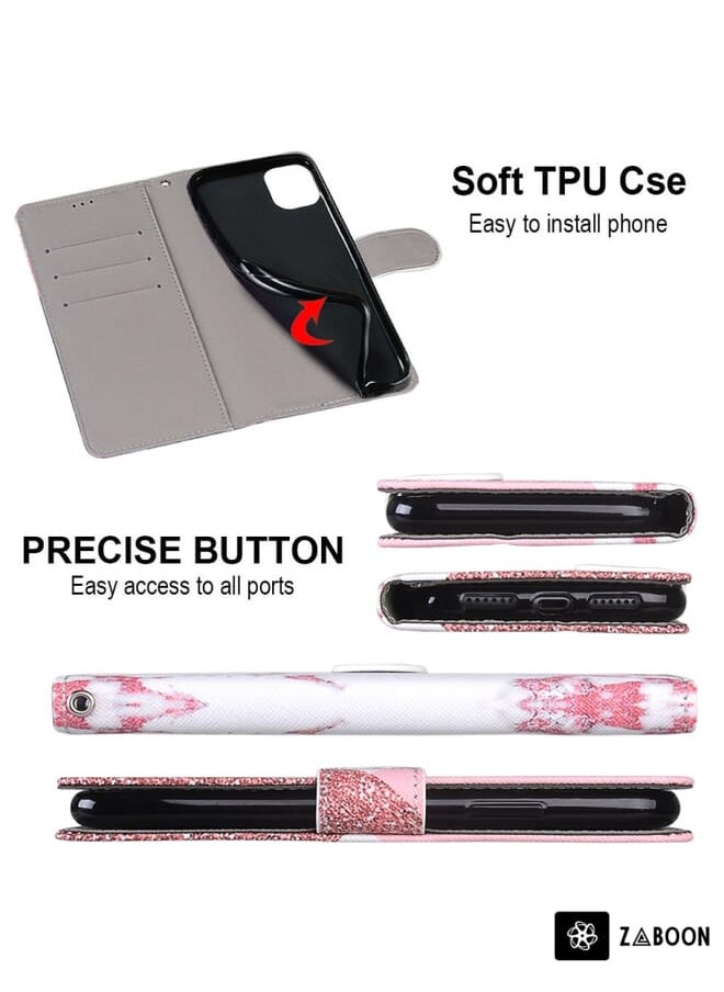Zaboon - Protective Case Cover For OPPO F19 / A74 4G Coloured Drawing Cross Texture Horizontal Flip PU Leather Case with Holder & Card Slots & Wallet & Lanyard - Image 1