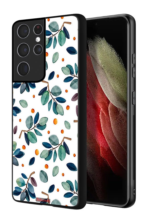 Tolwak Samsung Galaxy S21 Ultra 5G Protective Case Cover Leaves - Image 1