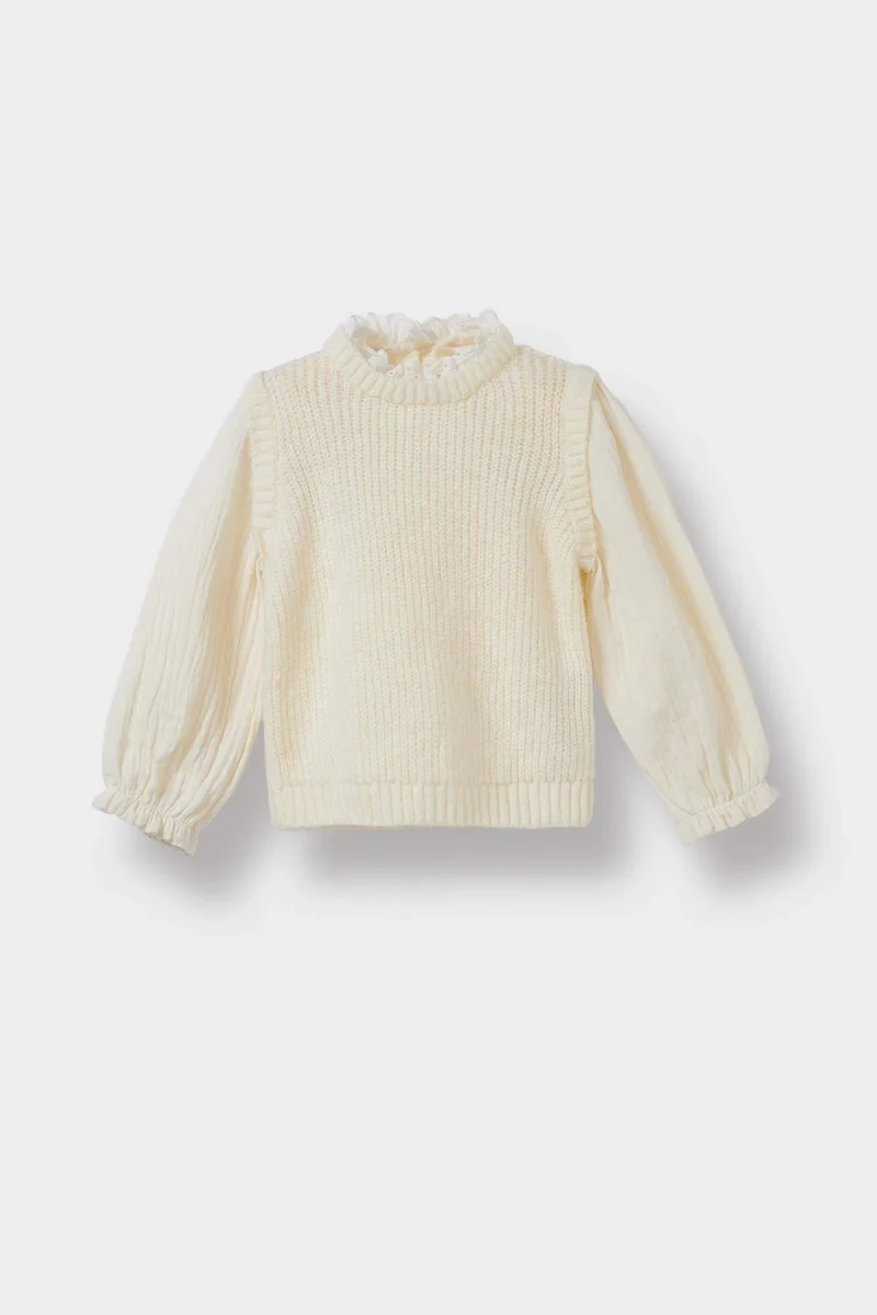 ديفاكتو Baby Girl Regular Fit Crew Neck Pullover