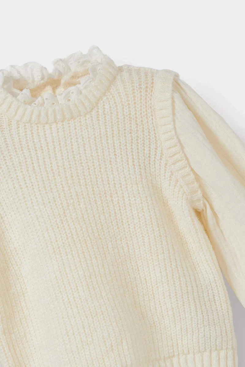 ديفاكتو Baby Girl Regular Fit Crew Neck Pullover
