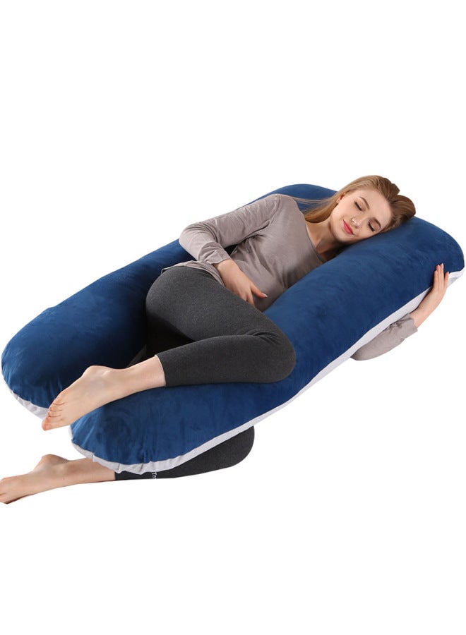 New Crystal Velvet Multi-functional Belly Pillow For Pregnant Women Waist Side Pillow Pregnancy Side Sleeping Clip Leg Sleeping U-shaped Pillow