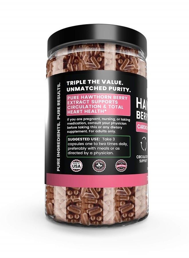 Pure Organic Ingredients Hawthorn Berry Extract (730 Capsules) Pure & Natural, No Additives Or Fillers - Image 4
