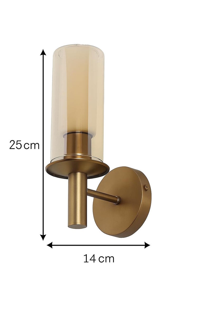 CORALTREE CORAL TREE Modern Wall Light for Living Room & Bedroom – Elegant Gold Finish with Frosted Glass Shade | LED Compatible Sconce for Hallway, Lobby & Home Décor Comes with E-27 Holder - Image 3