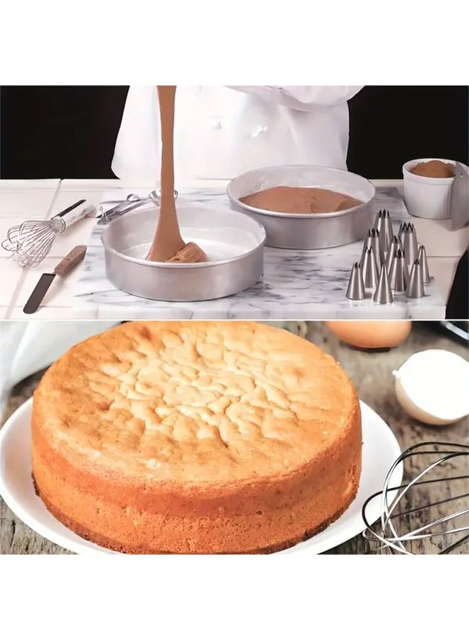 Oven Safe 10 Inch Round Aluminum Cake Pan Fixed Bottom Ideal for Birthdays and Holidays - Image 5