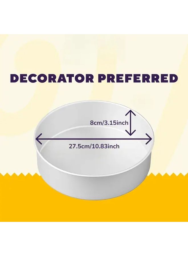 Oven Safe 10 Inch Round Aluminum Cake Pan Fixed Bottom Ideal for Birthdays and Holidays - Image 3