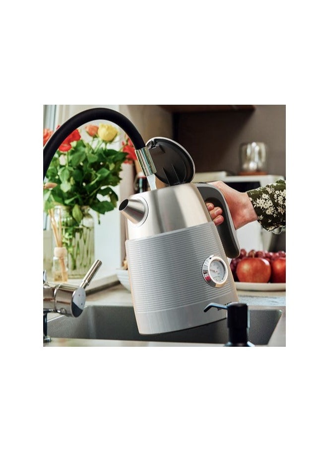 Swiss Pro+ Retro Kettle 1.7L - 2250W - Grey - SP-WK2250.G  - Image 4