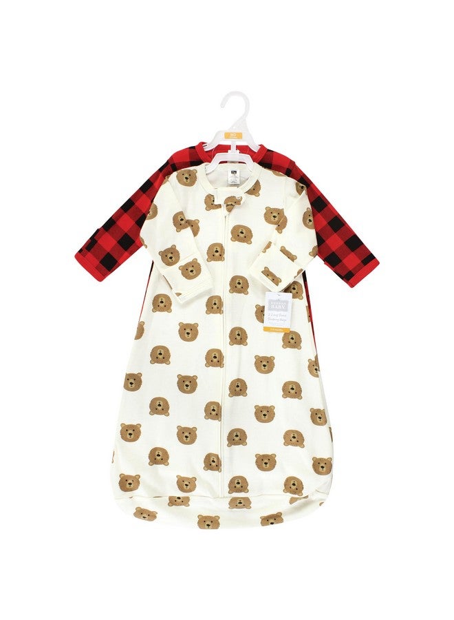Hudson Baby Unisex Baby Cotton Wearable Sleeping Bag, Sack, Blanket, Brown Bear Long Sleeve, 18-24 Months - Image 2