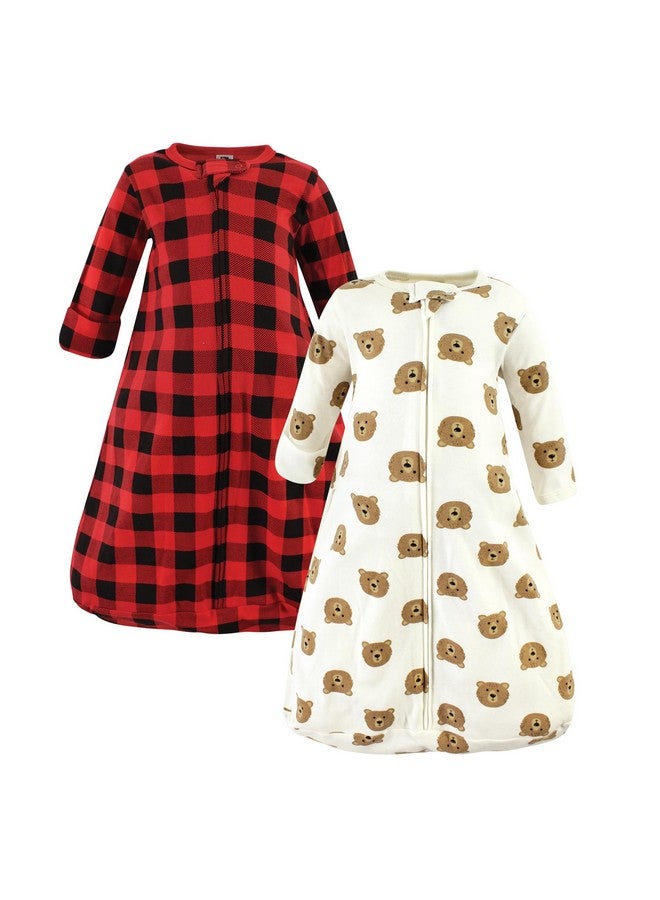 Hudson Baby Unisex Baby Cotton Wearable Sleeping Bag, Sack, Blanket, Brown Bear Long Sleeve, 18-24 Months - Image 1