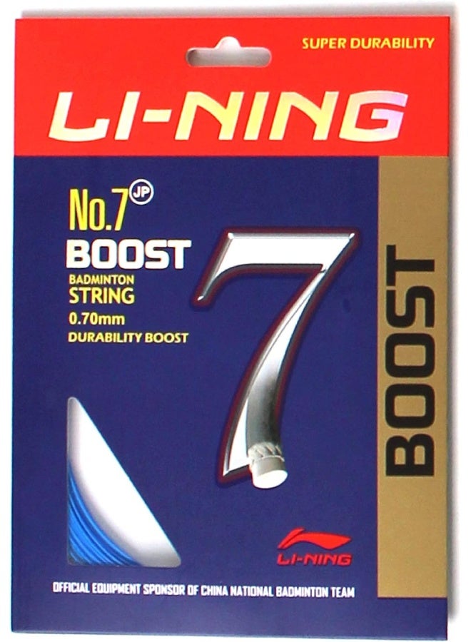 Li-Ning Li-Ning Unisex Adult No.7 Boost Badminton - String, 0.70mm Diameter - Sapphire Blue, One Size  - Image 1