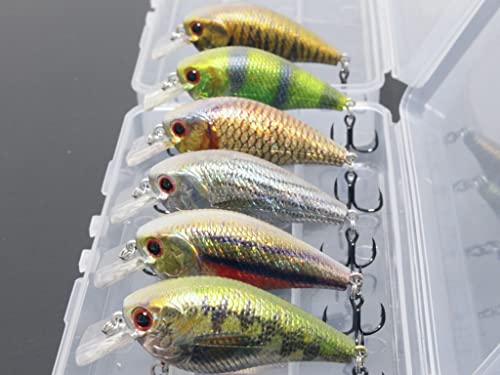 wLure Minnow Crankbait for Bass Fishing Bass Lure Jerkbait Fishing Lure (HC15KB, with Tackle Box) - Image 2
