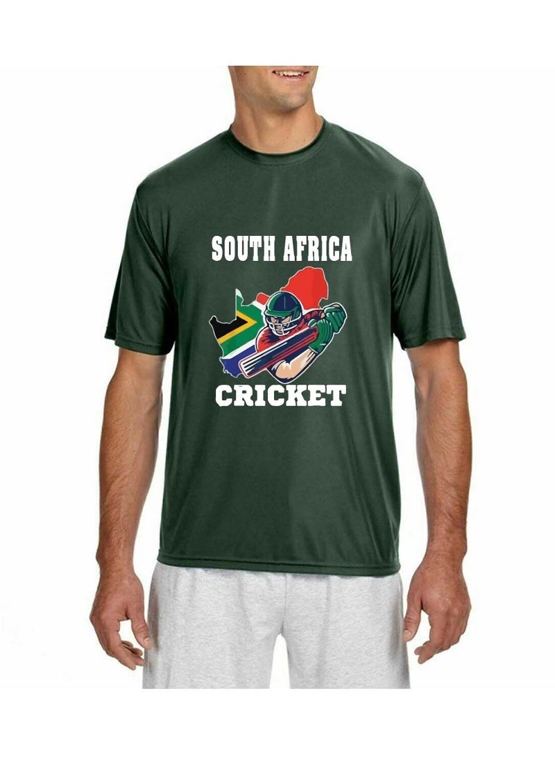 South Africa Unisex Sports Jersey T-Shirt Set - T-Shirt,Drawstring Bag,Cap - T-Shirt,Scarf,Cap - South Africa Sports Fan Jersey T-Shirt - Gift Set for Events, Matches  - Image 2