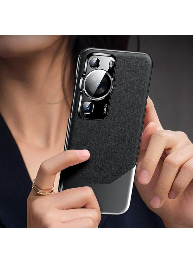 Zaboon Case For Huawei P60/P60 Pro Electroplated Imitation Ultimate Design PC + Leather Phone Case - Image 3
