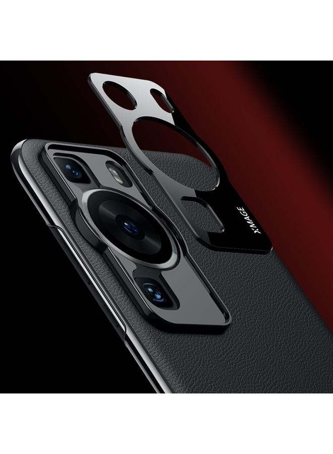 Zaboon Case For Huawei P60/P60 Pro Electroplated Imitation Ultimate Design PC + Leather Phone Case - Image 5