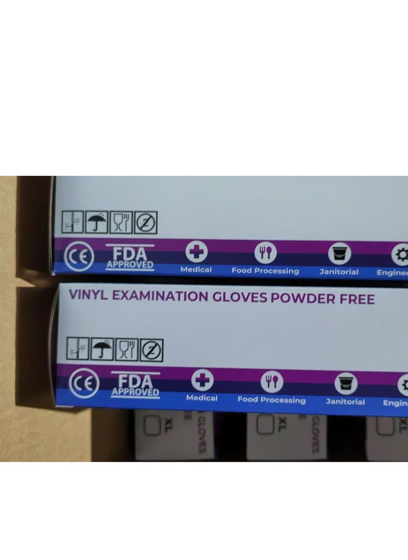 ALAZMATH.STORE - Vinyl Gloves Powder Free - Size Small - Pack of 100 Gloves - Image 1