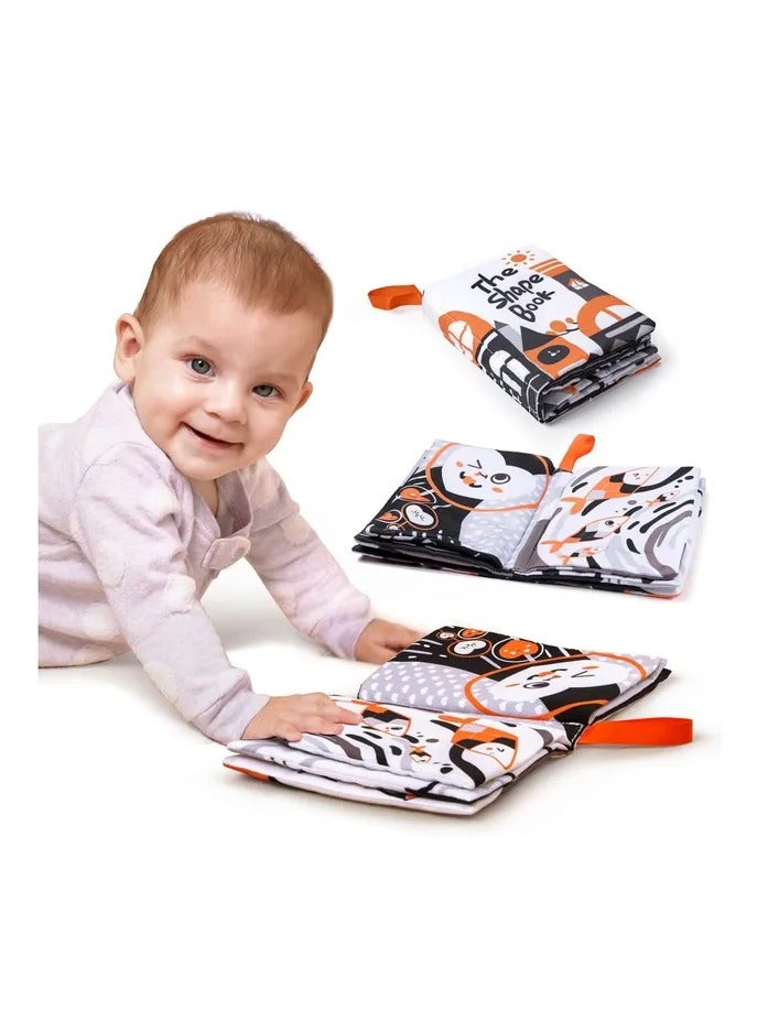 توما كيدز كتاب قماشي للأطفال بأشكال من توماما - باللونين الأبيض والأسود - Image 1