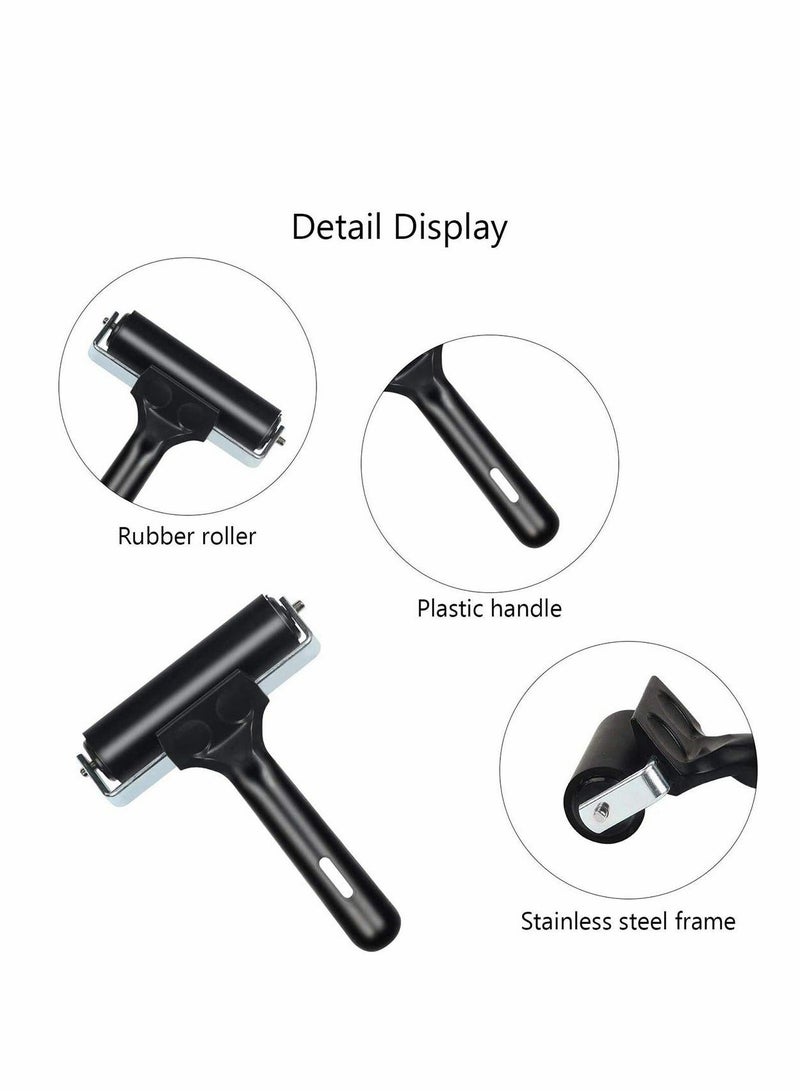 2Pcs Rubber Roller Brayer Rollers Glue for Ink Paint Block Stamping, Printmaking Wallpaper and Arts u0026 Crafts Soft - Image 4