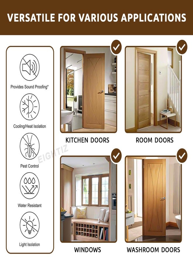 Eightiz (Pack of 3, 39 Inches) Door Guard - Bottom Seal Strip Gap Filler for Doors,Soundproof, Noise Reduction, Energy Saving, Dust & Insect,Rat Protecto,Door Strip for Home,Office,Outdoor - Image 5