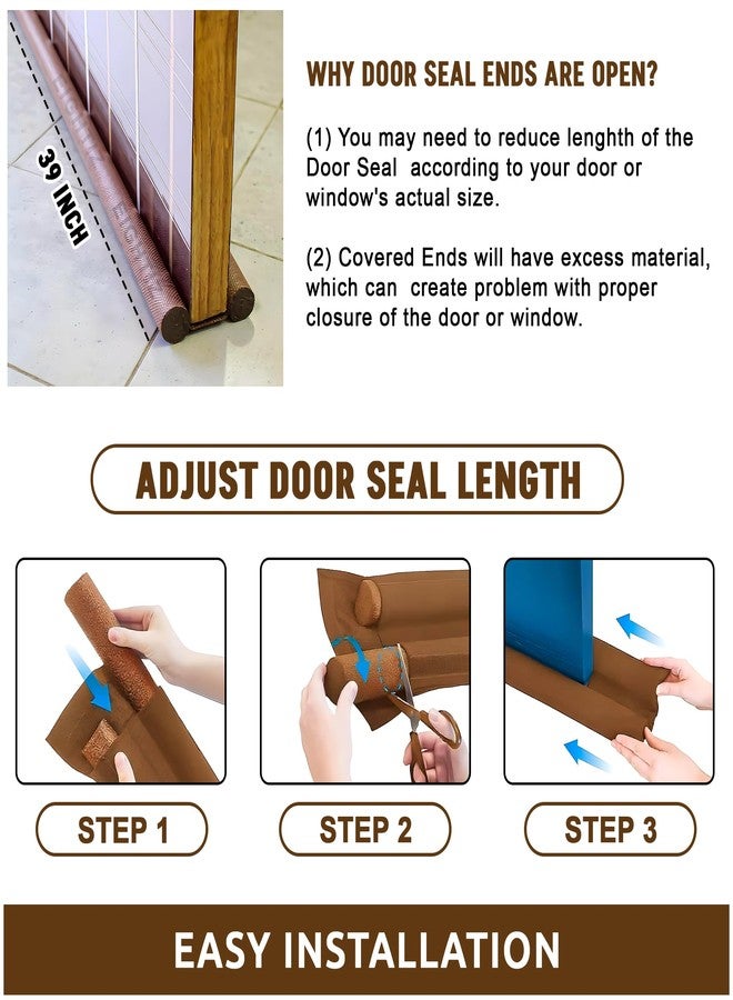 Eightiz (Pack of 3, 39 Inches) Door Guard - Bottom Seal Strip Gap Filler for Doors,Soundproof, Noise Reduction, Energy Saving, Dust & Insect,Rat Protecto,Door Strip for Home,Office,Outdoor - Image 4