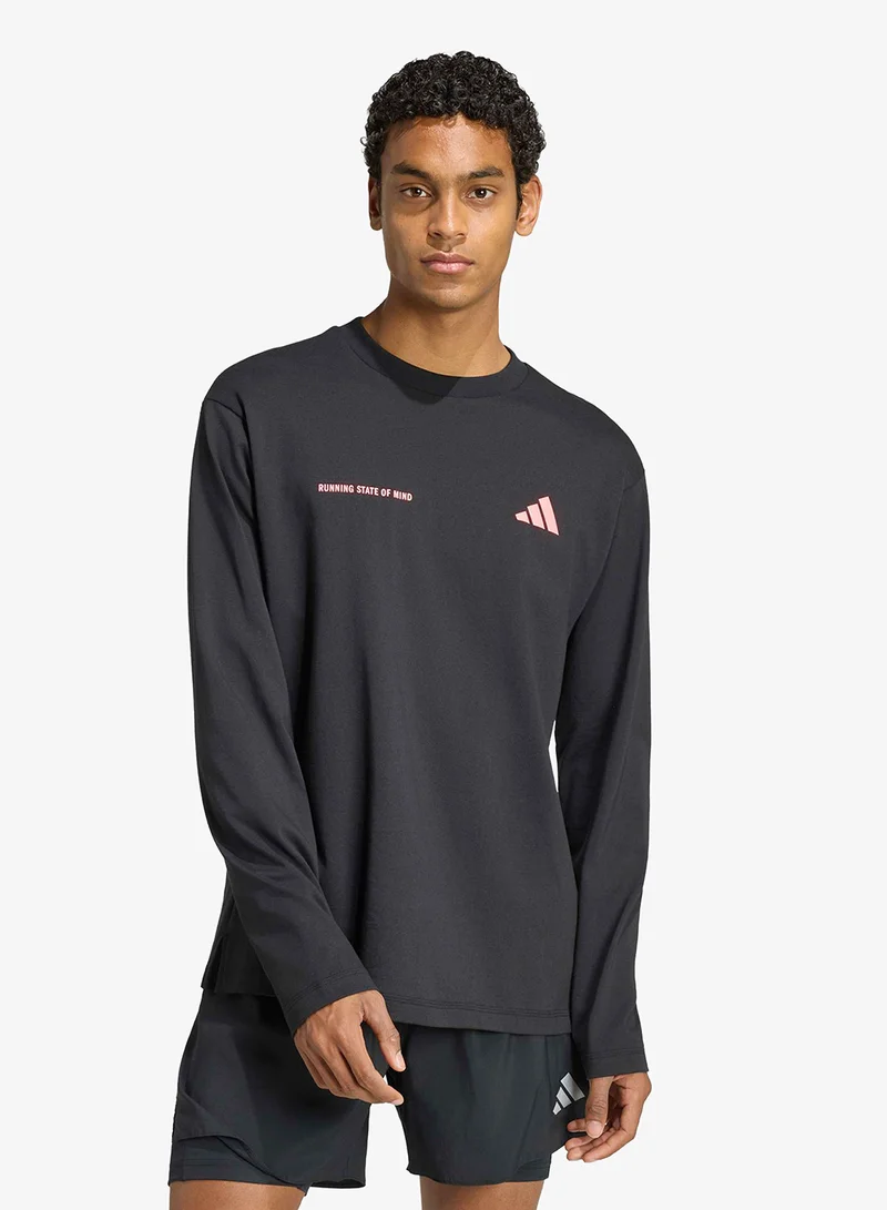 Adidas BLACK/SOLTUR Adi365 Running Community Culture Shirt  | Best Price UAE