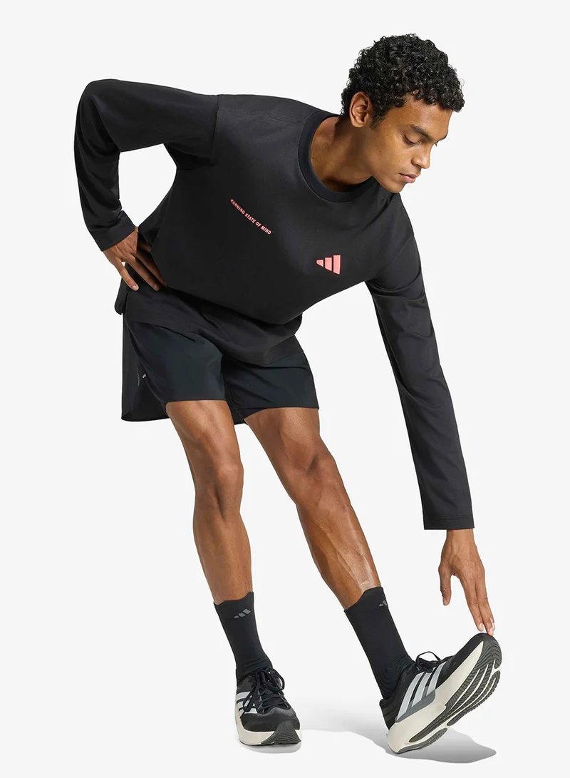 Adidas BLACK/SOLTUR Adi365 Running Community Culture Shirt  | Best Price UAE