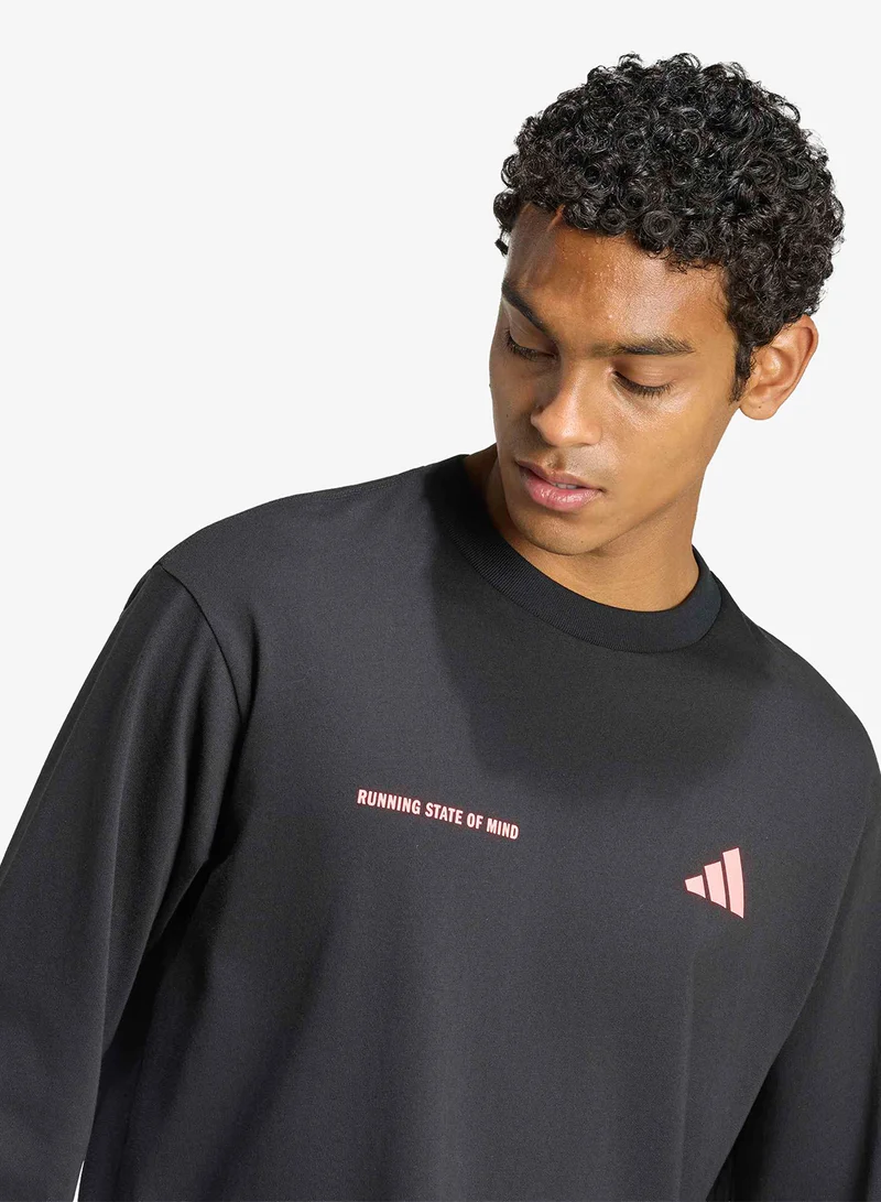 Adidas BLACK/SOLTUR Adi365 Running Community Culture Shirt  | Best Price UAE