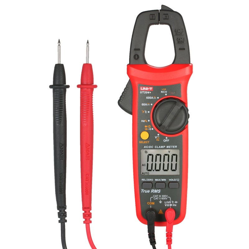 Multifunctional Clamp Meter: 28mm Jaw Opening, Backlight Display, Data Hold - 600A AC/DC Current, 600V AC/DC Voltage Measurement for Electrical Testing & Circuit Maintenance - Image 5