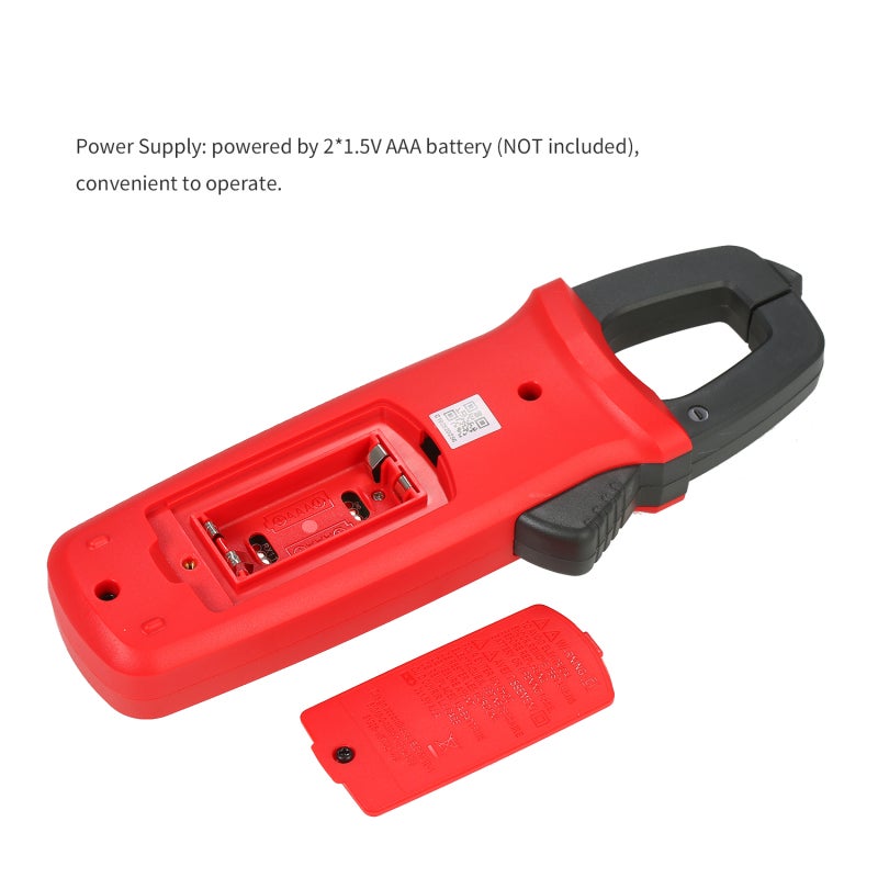 Multifunctional Clamp Meter: 28mm Jaw Opening, Backlight Display, Data Hold - 600A AC/DC Current, 600V AC/DC Voltage Measurement for Electrical Testing & Circuit Maintenance - Image 2