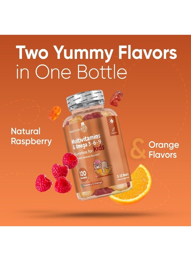 maxmedix Multivitamin Gummies for Kids - Raspberry & Orange - 120 Count - Image 5