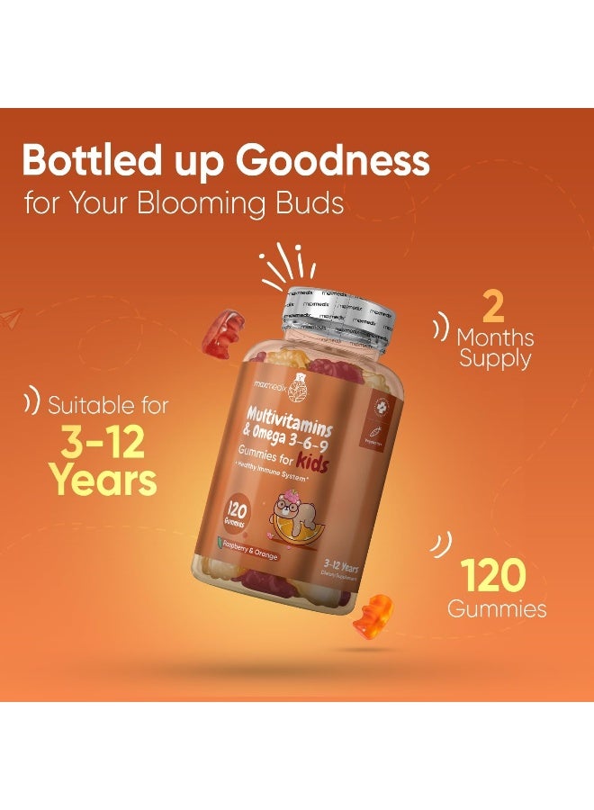maxmedix Multivitamin Gummies for Kids - Raspberry & Orange - 120 Count - Image 2