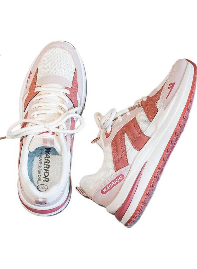 Pull Back Warrior Women'S Sports Shoes Summer New Trendy Breathable Mesh Shoes - Pink, Size 35 - Image 1