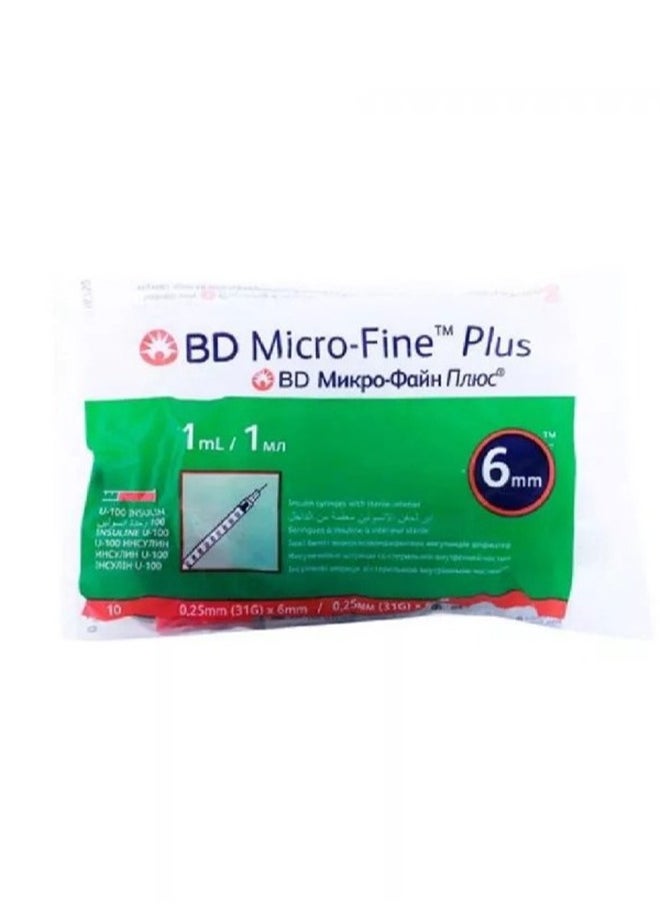 BD Micro-Fine Plus Insulin 1Ml Syringe 31Gx6Mm 1Pcs 