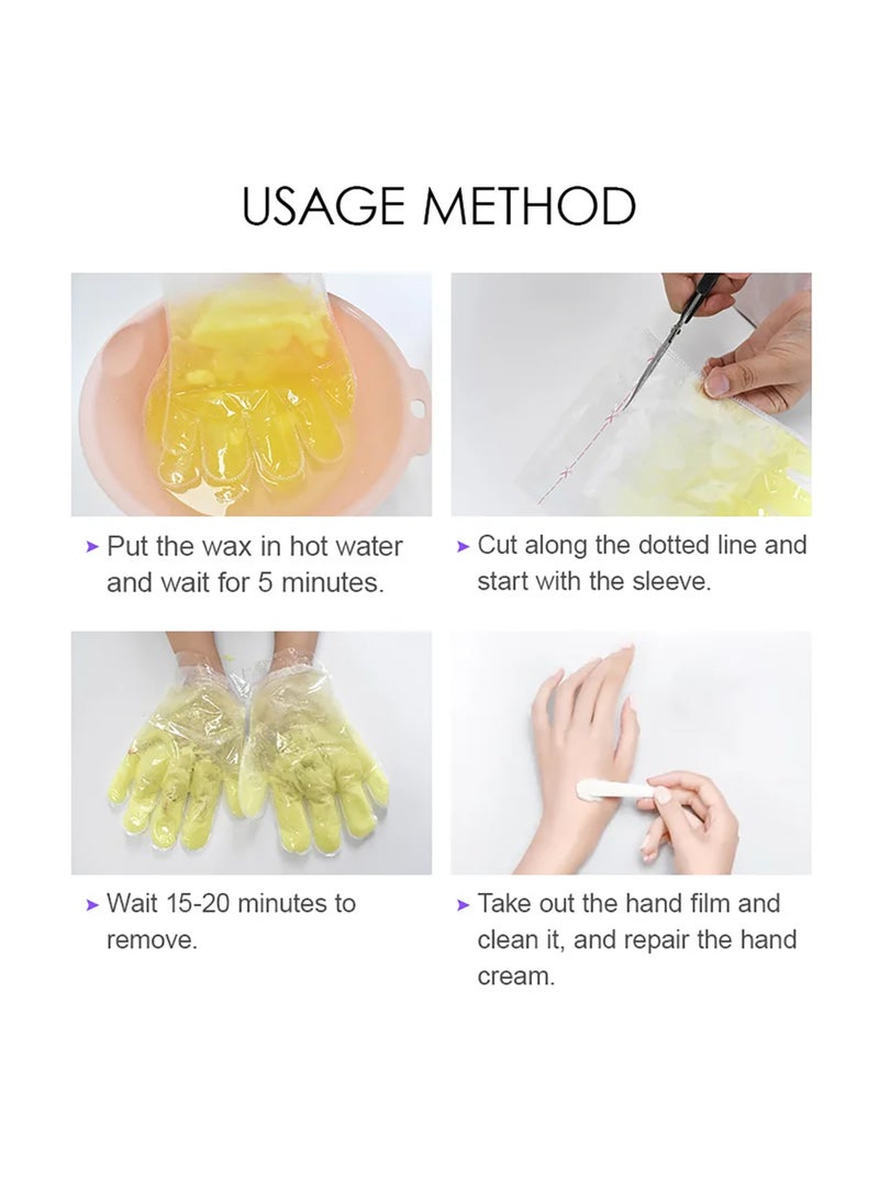 brunson - Paraffin Wax Gloves for Hand Manicure Nourishing Gloves Paraffin Wax For Moisturizing Hydrating Hands Scented Disposable Microwaveable Thermal Therapy Soft Smooth Deeply Hydrates Wax Therapy - Image 1