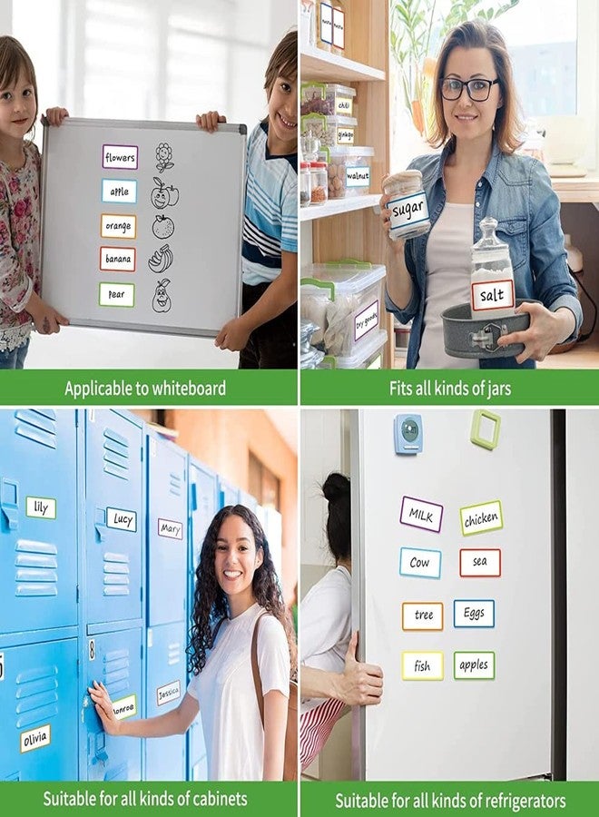 SVNOOC Reusable Dry Erase Labels Sticky Notes for Storage Bins Organizing Jar Pantry, Waterproof Removable Label Stickers for Kitchen Office School All Purpose Use (2 * 4 inches 8 Colors) - Image 5