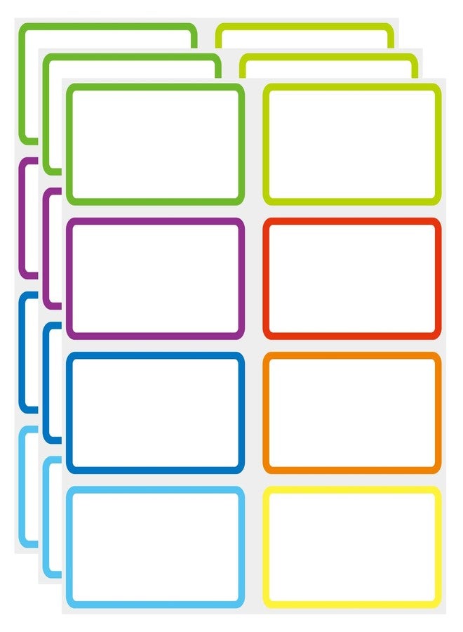SVNOOC Reusable Dry Erase Labels Sticky Notes for Storage Bins Organizing Jar Pantry, Waterproof Removable Label Stickers for Kitchen Office School All Purpose Use (2 * 4 inches 8 Colors) - Image 1
