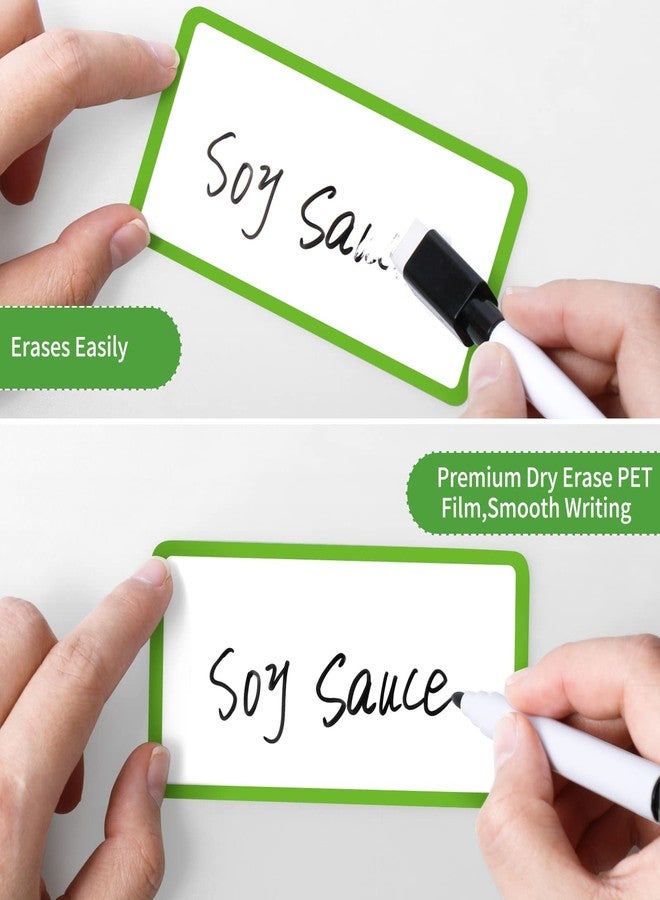 SVNOOC Reusable Dry Erase Labels Sticky Notes for Storage Bins Organizing Jar Pantry, Waterproof Removable Label Stickers for Kitchen Office School All Purpose Use (2 * 4 inches 8 Colors) - Image 3