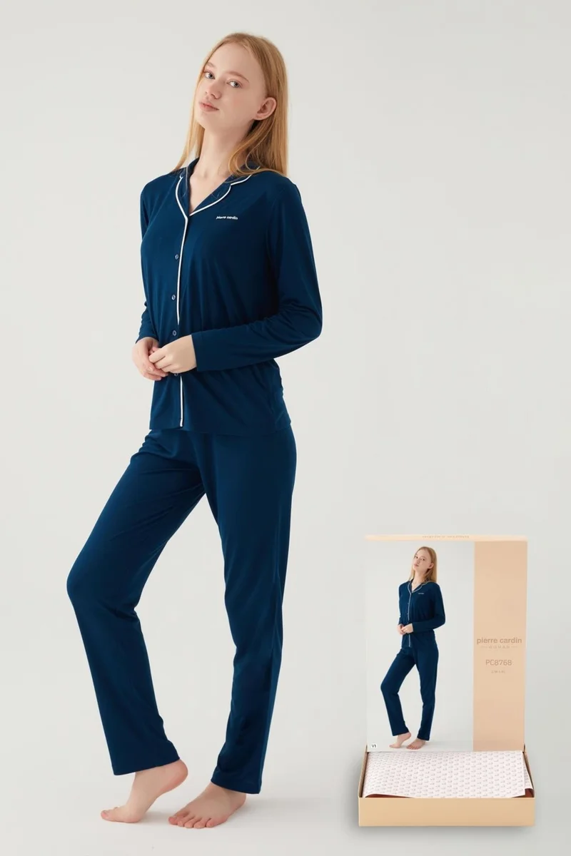 pierre cardin Women's Pajama Set, Buttoned Pajama Set, Boxed Delivery,