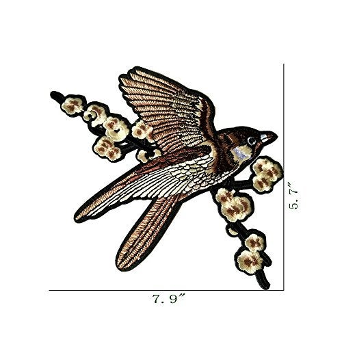 FEEPOP Noble Bird Embroidered Patches Iron on Sewing Parches for Clothes Applique Embroidery DIY Supplies Crafts Sticker 1Pair - Image 4