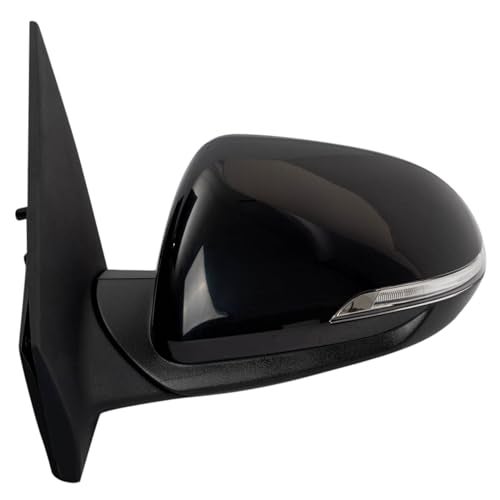 TRQ Driver Side Power Heated Mirror Smooth Black Paint to Match Compatible with 2018 Kia Rio KI1320219 - Image 1