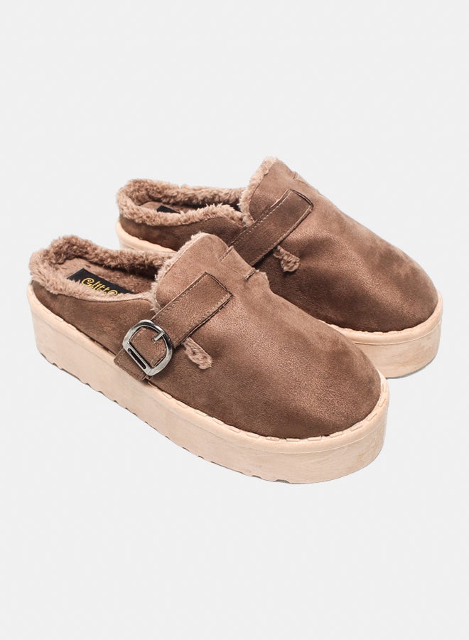 Glitter Women Slippers - Light Brown - Image 1