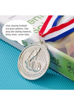 Generic 3-Piece Soccer Medals, Gold Silver Bronze Award Medals with Ribbon, Winner Awards 1st 2nd 3rd Metal Football Medals, for Soccer Team Gifts, Soccer Games Party Favors Prizes, （Diam: 2.56inch）  - Image 4