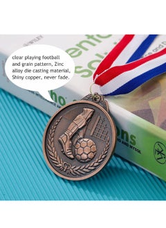 Generic 3-Piece Soccer Medals, Gold Silver Bronze Award Medals with Ribbon, Winner Awards 1st 2nd 3rd Metal Football Medals, for Soccer Team Gifts, Soccer Games Party Favors Prizes, （Diam: 2.56inch）  - Image 5
