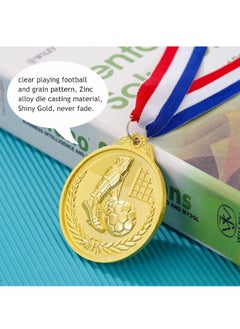 Generic 3-Piece Soccer Medals, Gold Silver Bronze Award Medals with Ribbon, Winner Awards 1st 2nd 3rd Metal Football Medals, for Soccer Team Gifts, Soccer Games Party Favors Prizes, （Diam: 2.56inch）  - Image 3