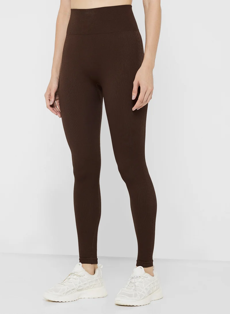 فورورد High Rise Ribbed Leggings
