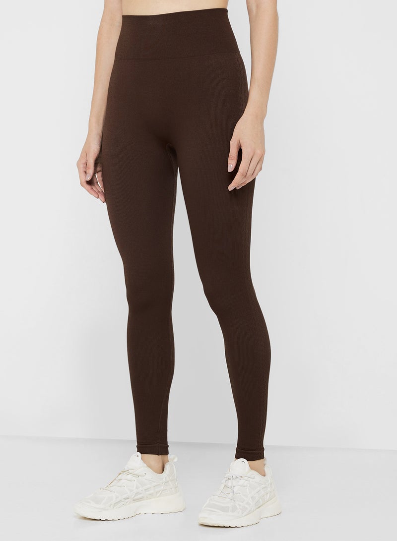 فورورد بنطلون ضيق مضلع بخصر مرتفع - Image 1