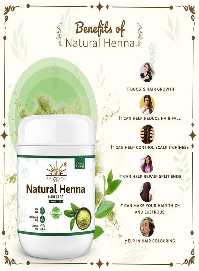 ANSH Indigo & Natural Henna Powder for Hair Care (200g Each) | 100% Natural, Chemical Free, Non-GMO | Hair Color & Conditioner Combo | Hair Dye for Men & Women - Image 5